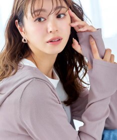 Tiaclasse 【洗える】UVケア機能付きサマーニットロングジップパーカー