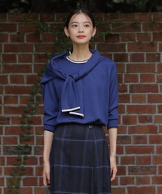 J.PRESS LADIES L 【洗える】トリムツイン ニット