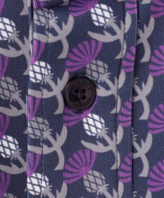 23区GOLF 【MEN】【吸水速乾/UVカット】アザミ小紋柄半袖ポロシャツ