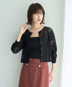 YECCA VECCA 【2点SET】インナーセットレース柄カーディガン