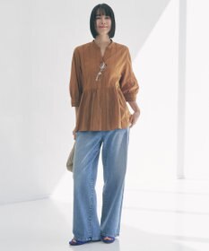 UNFILO 【UNFILO DENIM/新色追加】撥水ストレッチ ルーズワイドデニム