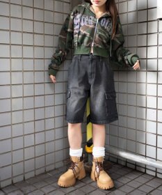 WEGO ヴィンテージウォッシュカーゴハーフパンツ