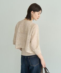 YECCA VECCA 【2点SET】インナーセットレース柄カーディガン