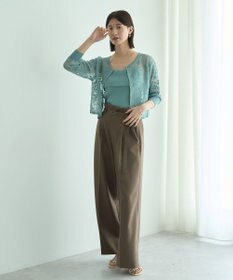 YECCA VECCA 【2点SET】インナーセットレース柄カーディガン