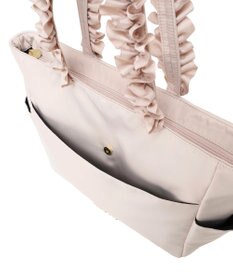 Maison de FLEUR 撥水加工フリルハンドルトートバッグ