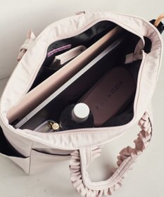 Maison de FLEUR 撥水加工フリルハンドルトートバッグ