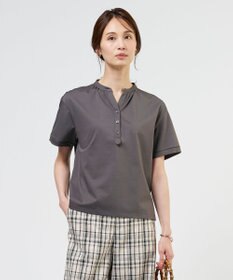 J.PRESS LADIES L プレーティングジャージー バンドカラー カットソー