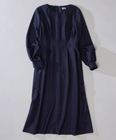 組曲 ウールジョーゼット スリットネックワンピース