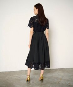 GRACE CONTINENTAL レースコンビタフタワンピース