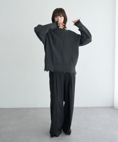 YECCA VECCA ダメージルーズニット