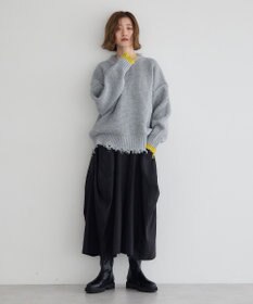 YECCA VECCA ダメージルーズニット