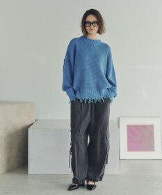 YECCA VECCA ダメージルーズニット