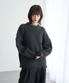 YECCA VECCA ダメージルーズニット