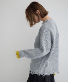 YECCA VECCA ダメージルーズニット