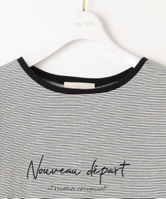 ANY SIS ロゴ刺繍 カットソー