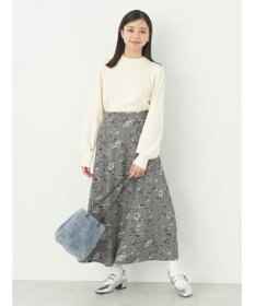 earth music&ecology バックレースアップスカート