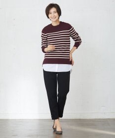 J.PRESS LADIES 【接触冷感・UVケア】レイヤードジャージー カットソー