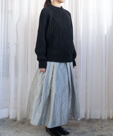 muuc 〈上質なカシミヤウール〉立体ケーブル編みプルオーバー〈しっとり柔らかい〉〈日本製〉〈オンオフ使えるきちんと感〉