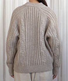 muuc カシミヤウールケーブル編みプルオーバー