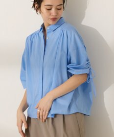 AMERICAN HOLIC 接触冷感ギャザーリボンスリーブ半袖シャツ