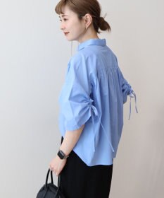 AMERICAN HOLIC 接触冷感ギャザーリボンスリーブ半袖シャツ