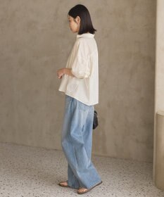 AMERICAN HOLIC 接触冷感ギャザーリボンスリーブ半袖シャツ