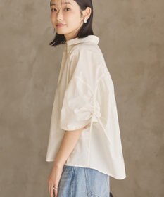 AMERICAN HOLIC 接触冷感ギャザーリボンスリーブ半袖シャツ