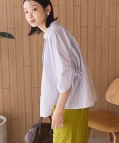 AMERICAN HOLIC 接触冷感ギャザーリボンスリーブ半袖シャツ