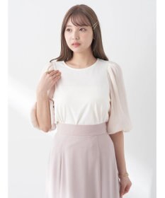 earth music&ecology ラメスリーブプルオーバー