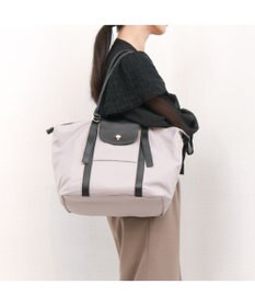 UNBILLION ペルケ perche / ナイロン×牛革かぶせジェムストーントートバッグ