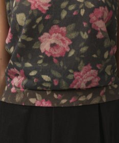 GRACE CONTINENTAL ローズプリントニットトップ