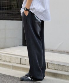 WEGO 【ウエストゴム/らくらくパンツ】アシッドウォッシュグラフィックスウェットパンツ