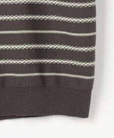 自由区 コットンポリミドルゲージボーダー ニット