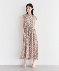 YECCA VECCA 花柄プリーツワンピース