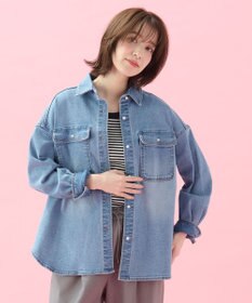 ANY 【洗濯機可/ストレッチ】デニムシャツ