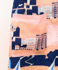 GRACE CONTINENTAL マリンプリントシャツドレス