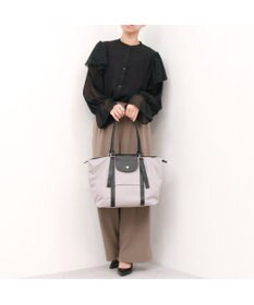 UNBILLION ペルケ perche / ナイロン×牛革かぶせジェムストーントートバッグ