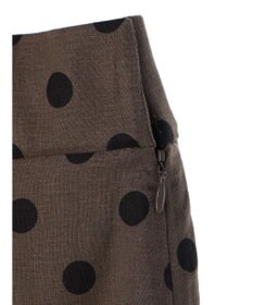 YECCA VECCA レーヨンリネンドットマーメイドスカート