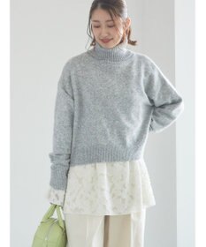 Te chichi 【宮本茉由着用】カットジャガードチュニックブラウス