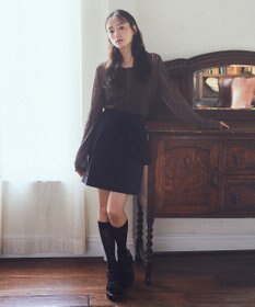 earth music&ecology フロントボタンレースプルオーバー