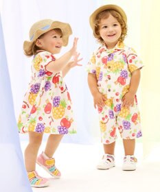 MIKI HOUSE HOT BISCUITS 【ビーンズ×フルーツシリーズ】【80-120cm】オープンカラーシャツ