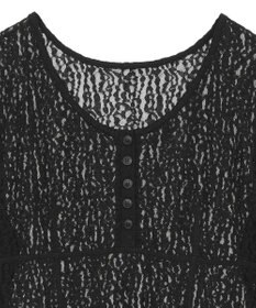 earth music&ecology フロントボタンレースプルオーバー