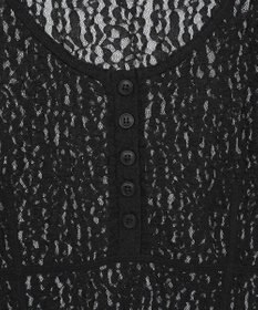 earth music&ecology フロントボタンレースプルオーバー