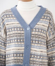 OP／FILA 【OP】ジャガードニットカーディガン