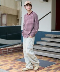 WEGO ワイドスリーブボーダーT（長袖）