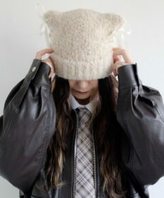 WEGO レースアップネコミミニットキャップ