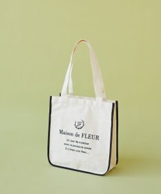 Maison de FLEUR パイピングスクエアトートバッグ