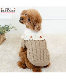 PET PARADISE ペットパラダイス バイカラー ニット 《ベージュ》 小型犬