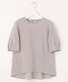 J.PRESS LADIES 【WEB限定カラーあり・抗菌消臭・吸水速乾】サッカージャージー 5分袖 ペプラム カットソー