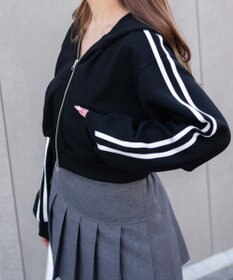 WEGO 【あったか】裏起毛Wジップショートパーカー